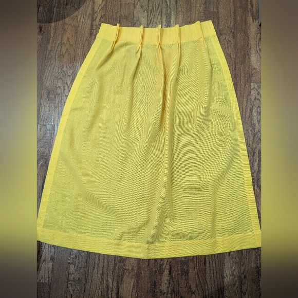 Vintage MCM 60s Pinch Pleat Drapes Curtains Pair 45” Lx 42”W Lemon Yellow - Picture 4 of 13
